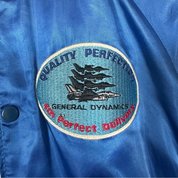 Vintage General Dynamics Bomber Satin Jacket Size Large - Picture 4 of 9